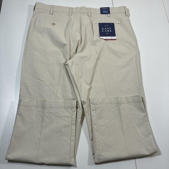 NEW Croft & Barrow Pants 38x30 Easy Care Khaki Beige Flat Dress Chino NWT - Picture 5 of 8